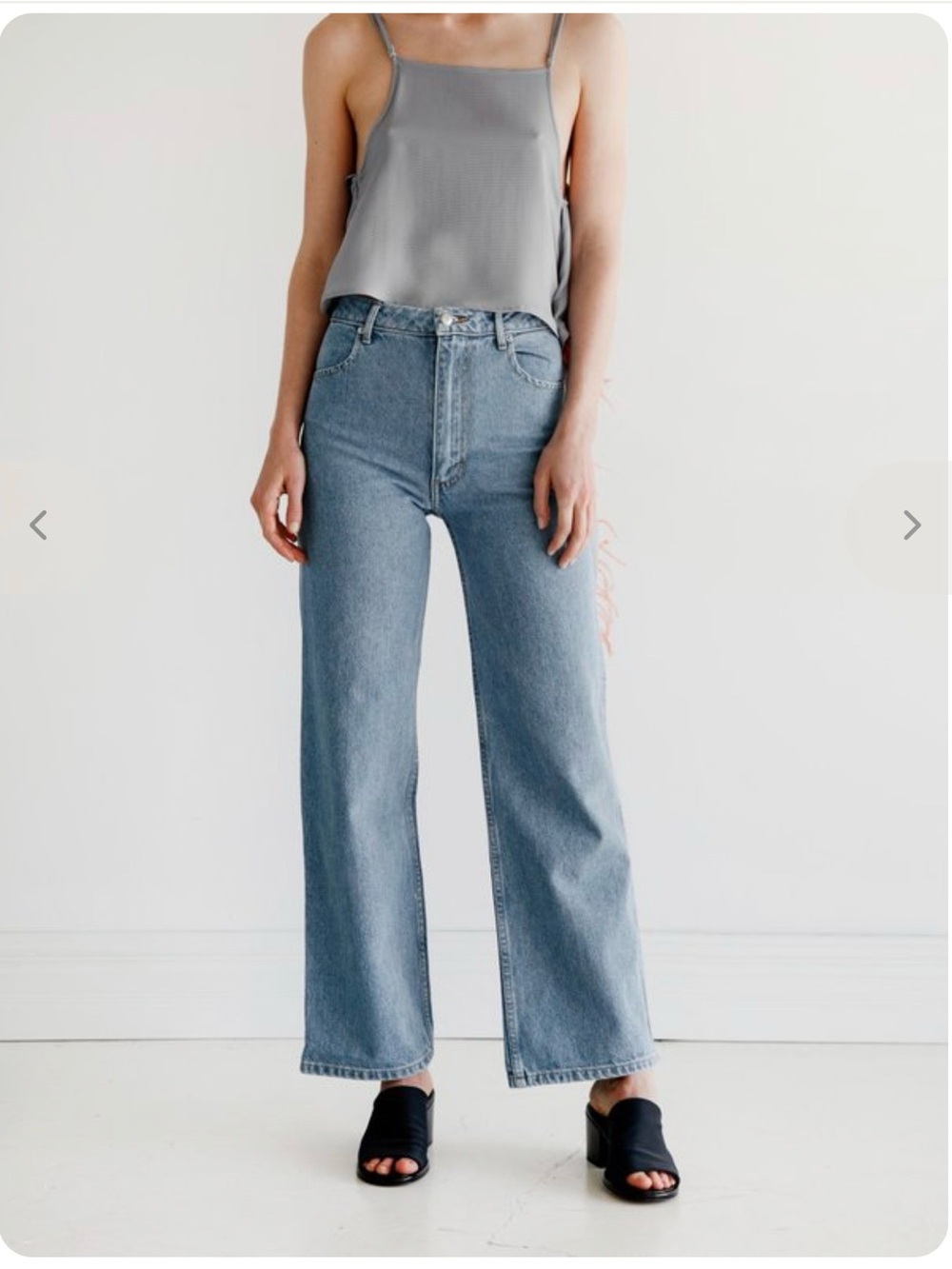 Eckhaus Latta Light Blue High-Rise Wide Leg Jeans